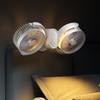 Adjustable Height Dual Head Circulation Fan Can Be Clamped Night Light New Air Cooler