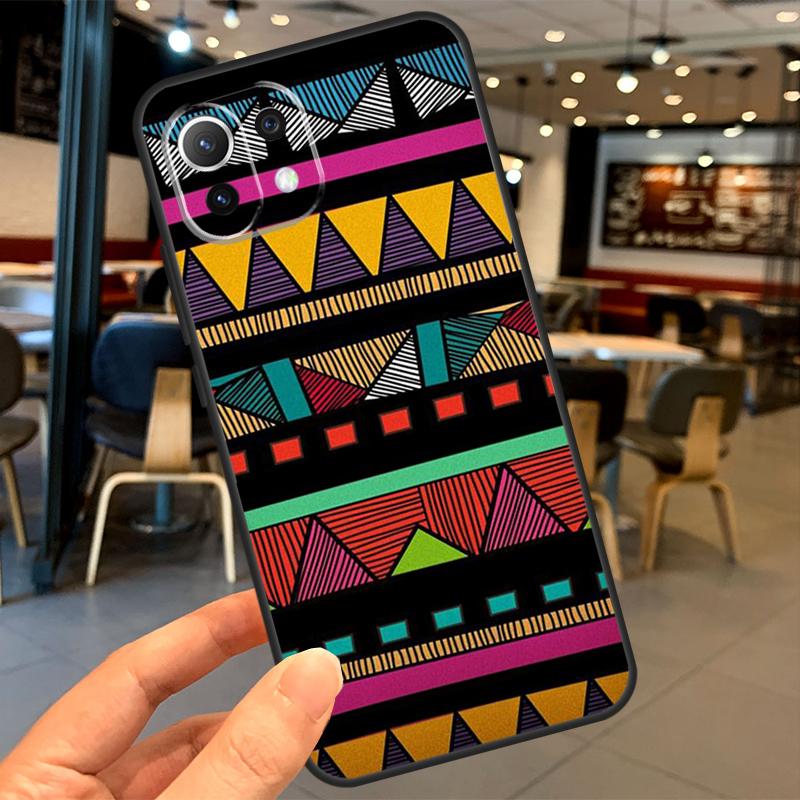 African Fabric Print Case For Xiaomi 15 14 13 Ultra 11T 12T 13T 14T Pro POCO X7 X3 X5 X6 Pro F5 F6 M6 Pro Coque