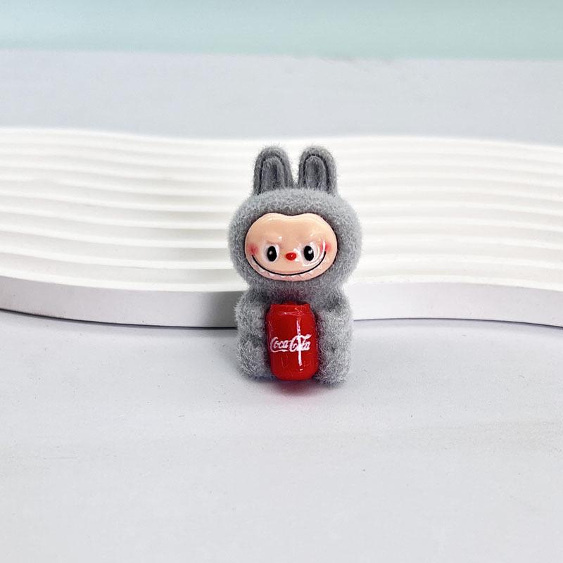 Flocked Coca-Cola Skateboard DIY Keychain with Resin Cartoons Blind Bag Edition