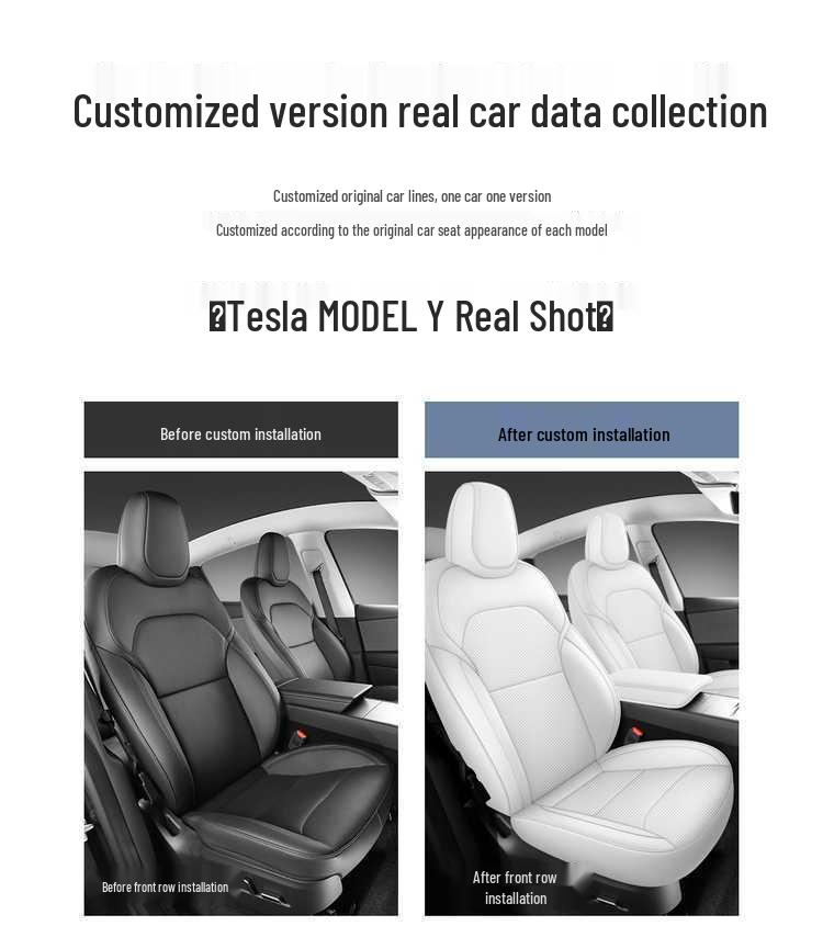 Tesla Model Y All-Season Wear-Resistant Leather Seat Covers & Cushions