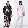 Men's and Women's Ski Suit Outdoor Winter Warm Snowboard Suit Waterproof Windproof Skiing Jackets and Pants Set Unisex Breathable Insulated Snow Suit