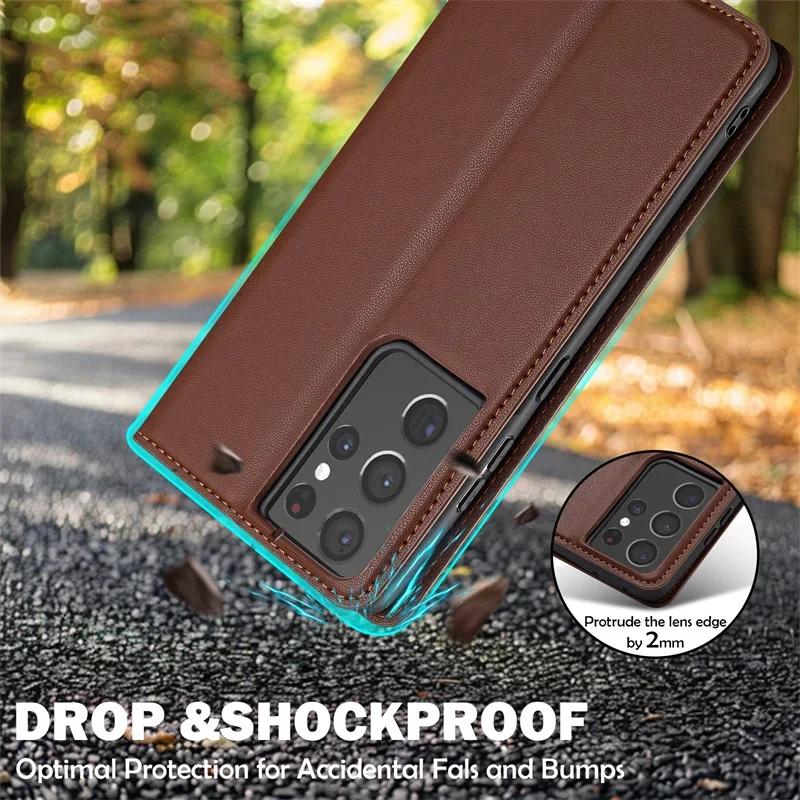 Funda Z Flip6 Fold 6 Coque for Samsung Galaxy Z Fold6 Fold5 Fold4 Flip5 Flip4 3 Magnetic Leather Long Strap Bag Phone Case Shell
