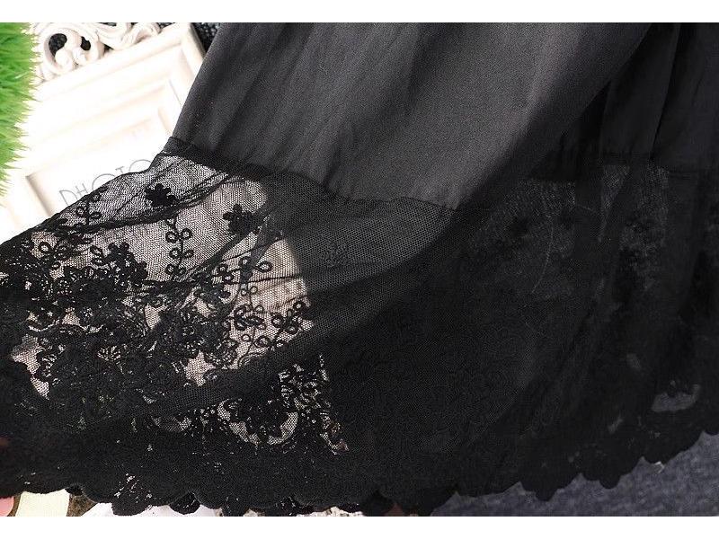 Chiffon Wide-Leg Lace Patchwork Pants - Women's Summer Qipao Style