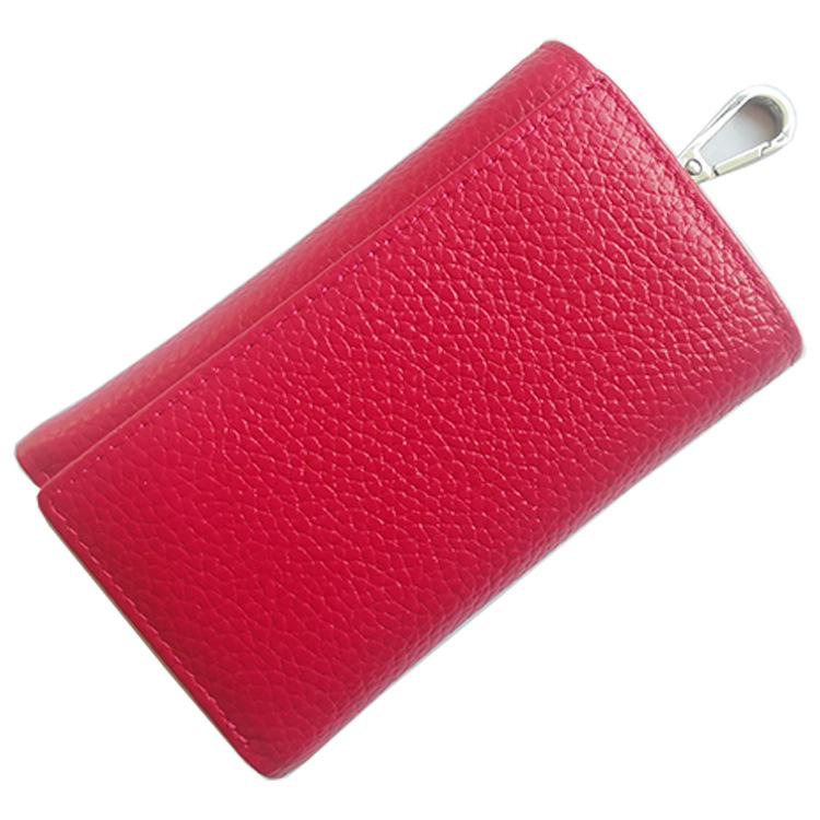 

Кожа личи Трехсекционный держатель для ключей и кошелек для монет