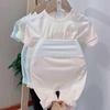 Baby Summer Airy Cotton Clothing Set: Ultra-Thin High-Waisted Diaper Cover and Breathable Home Wear for Infants.