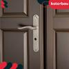 Door Handle Long Plate Toilet Lock For Bathroom Classic Satin 72 MM