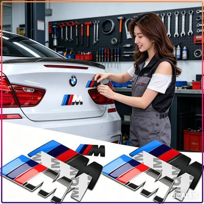 1PCS Front Grille Car Body Side Badge Body Rear Trunk Decor Sticker M Logo For M Power M3 M5 E46 E60 E90 E30 X1 X3 X5 F25 E34 E39