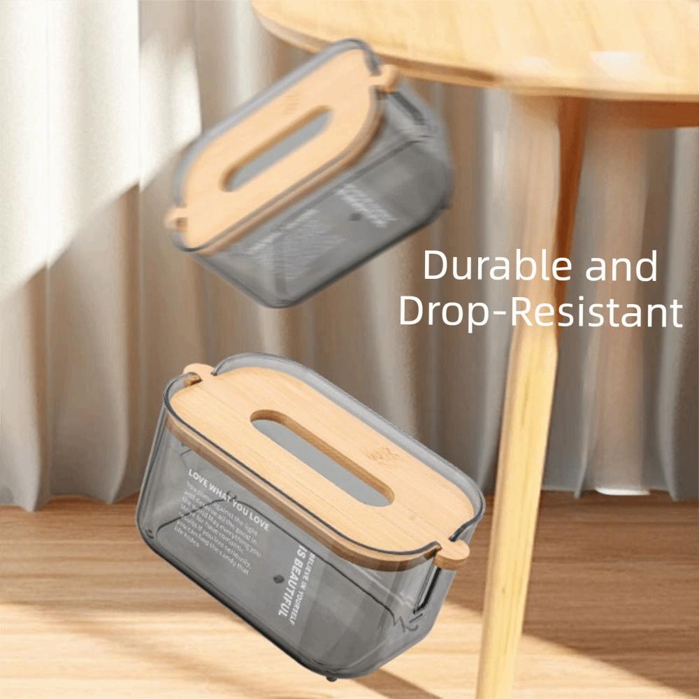 Waterproof Transparent Tissue Box Adjustable Facial Tissue Holder  Home Living Room