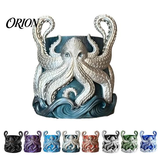 Deep Sea Plant Container 3D Printed Octopus Planter, Planter with Tray, Holder, Nautical Coastal Flower Pot Indoor Outdoor Holder for Cactus,