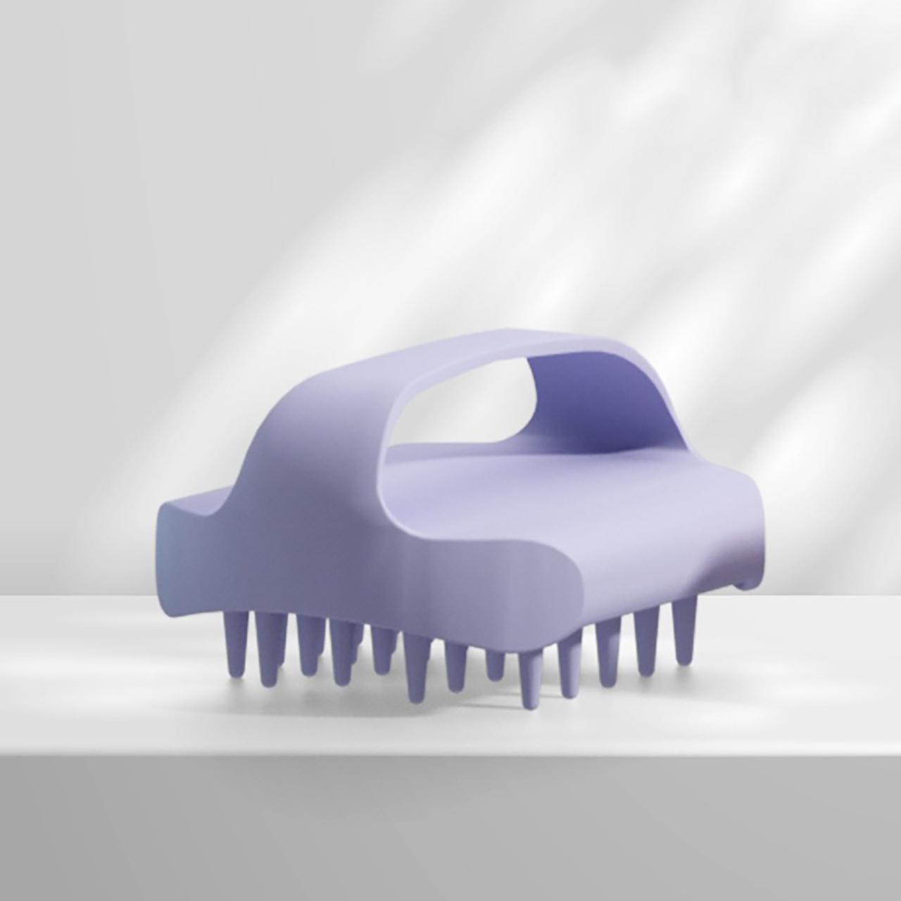 Silicone Hair Massage Brush Shower Massager Cleaning Brushes Scalp Bath SPA Hair Body Care Brushes Tools фиолетовый