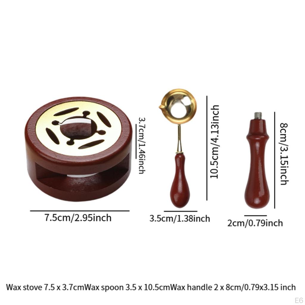 Wax Seal Kit Featuring Melting Tools for Wedding Invitations And Gift Cards