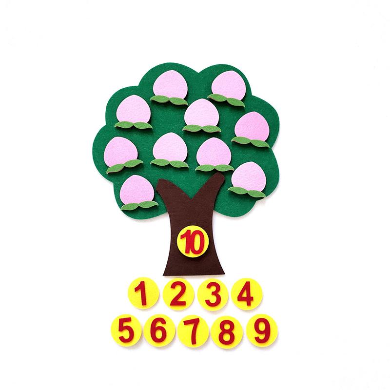 Creative Fruit Tree Educational Toy, Non-Woven Fabric Children S Puzzle, Diy Math Toy, Educational Math Game