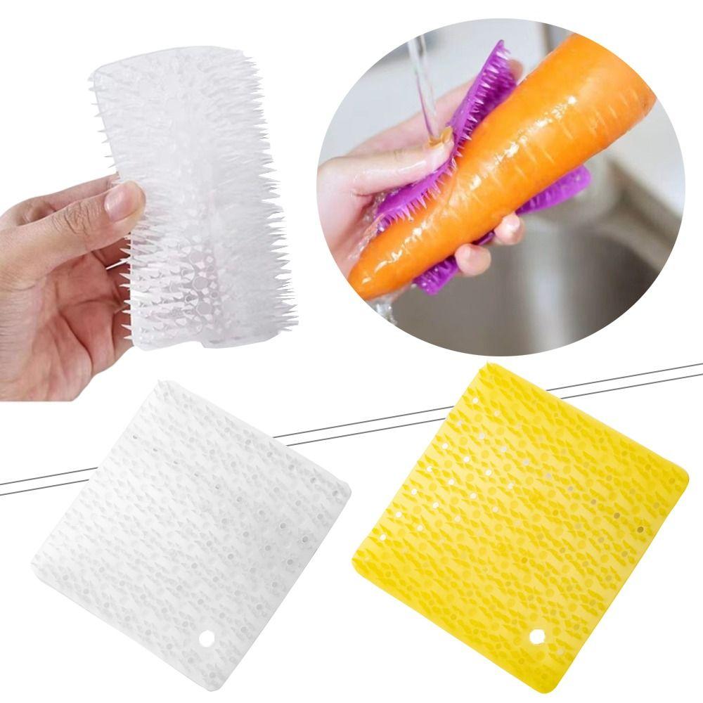 Plastic Crevice Brush Kitchen Gadget Dish Scrubber Durable Finger-cot Brush  Cleaning Accessories