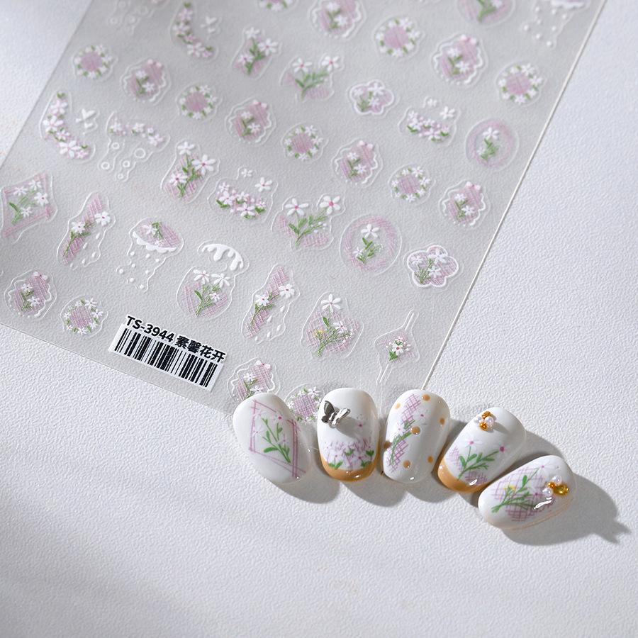 

Magico Frosted Jasmine Bloom TS-3944: Self-Adhesive Transparent Nail Art Stickers