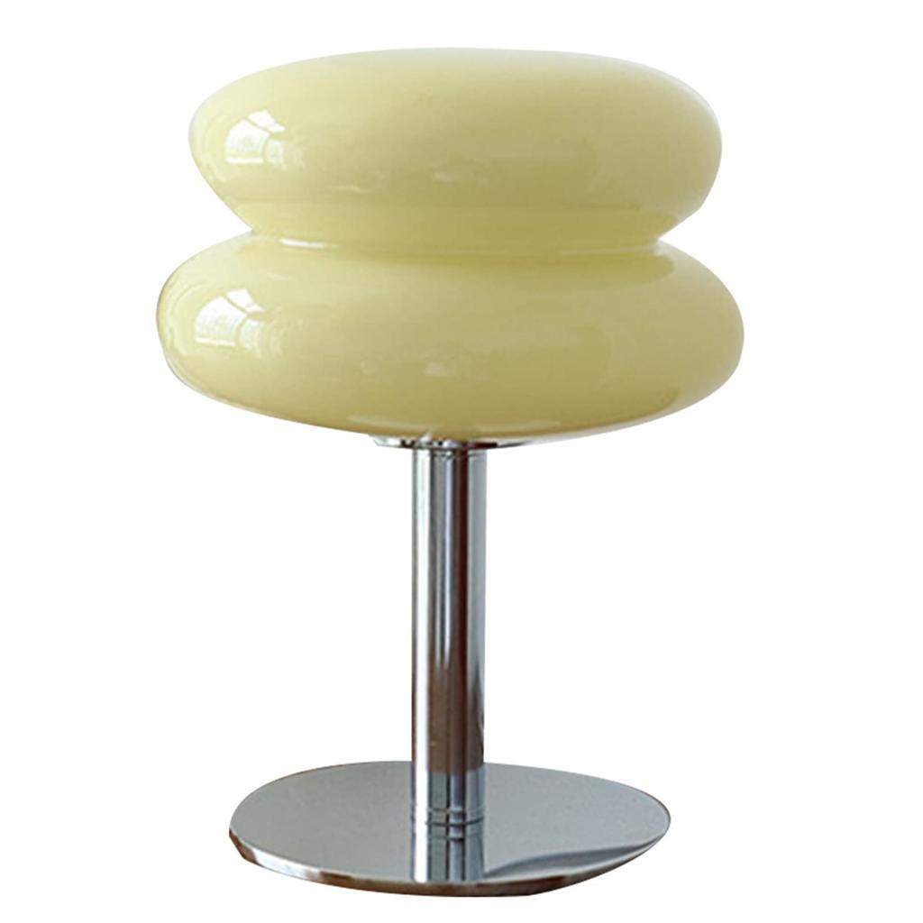 Egg Tart Shaped Table Lamp, Soft Light, Wide Applicability, USB Desk Lamp for Office Girls (Beige)