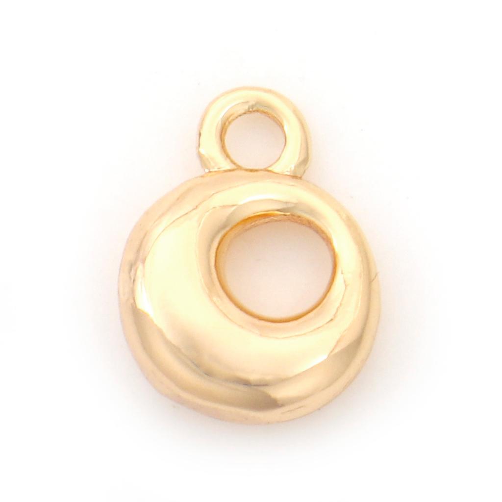 3 Piece Brass Charms 18K Real Gold Plated Capital Alphabet/ Letter Message " A-Z " Pendant Accessories DIY Personalized Jewelry