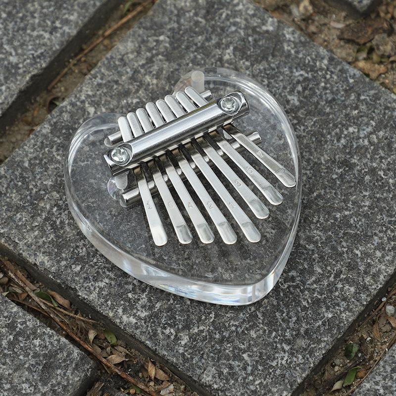 8 Keys Mini Kalimba Wooden Thumb Piano with Lanyard Finger Piano Musical Instrument Portable Exquisite Gift Set for Kids Adults