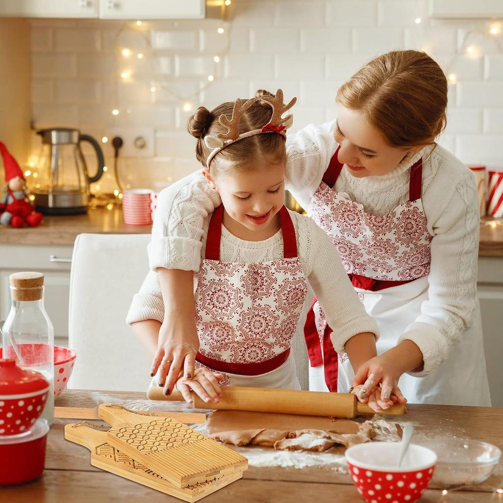 Set di 4 Pezzi Tavola per Gnocchi in Legno, Paletta per Gnocchi, Tavola per Pasta Garganelli con Rulli, Idee Regalo per la Cucina