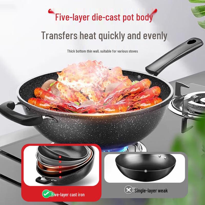 Qian Chu Huang Maifan Stone Non-stick Iron Wok