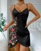 Satin Lingerie Sleepwear For Women With Lace Backless Design For Home Use