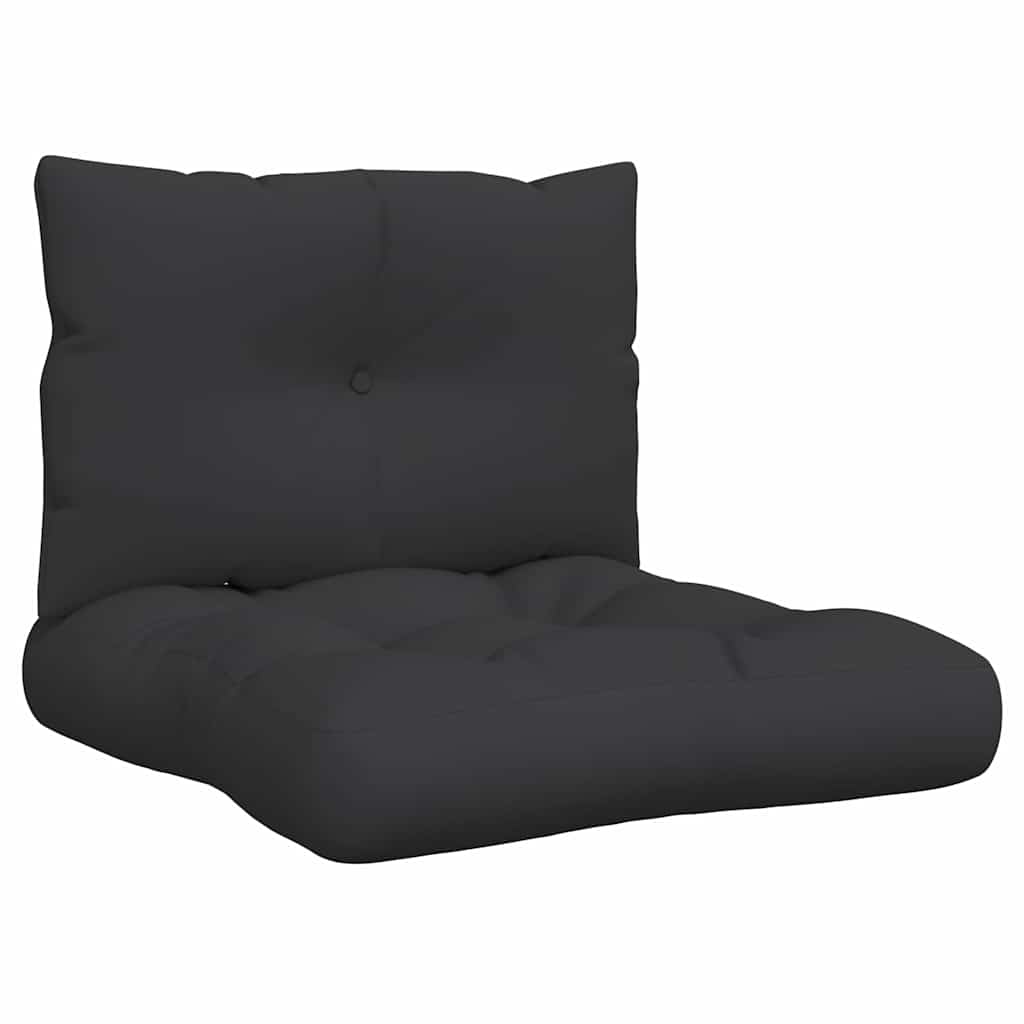 Vidaxl Pallet Sofa Cushions, 2 Pcs, Black, Fabric
