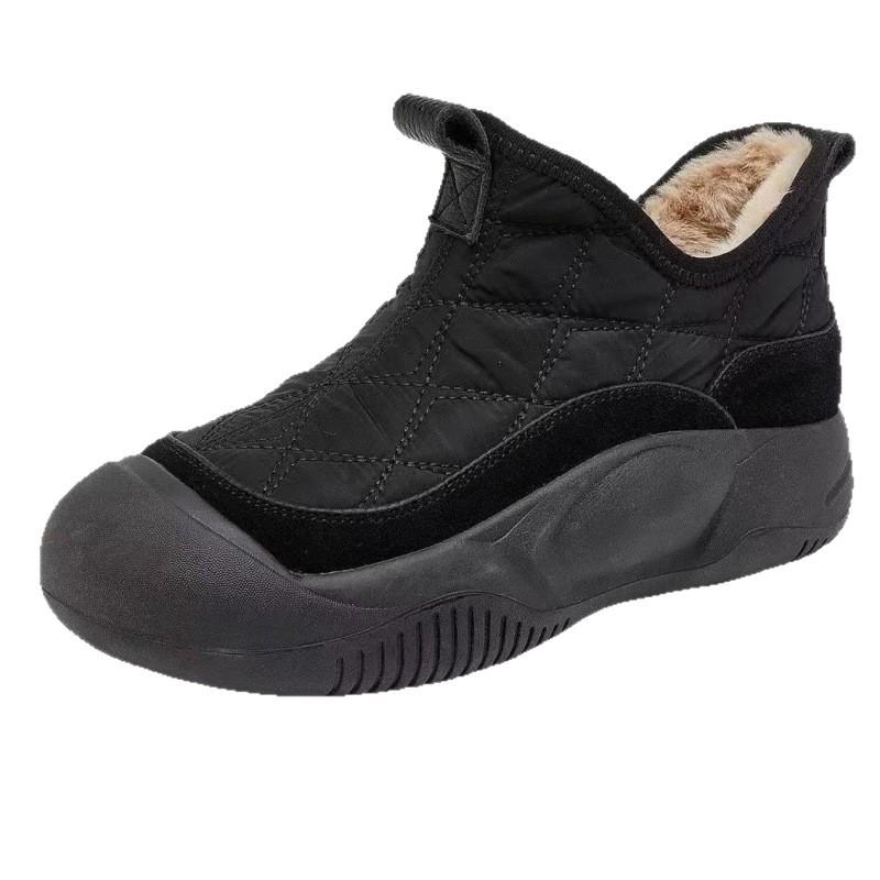 Short Snow Boots Winter Velvet Warm Boots Platform Cotton Shoes Mother Shoes