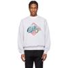 Casablanca Print Crew Neck Sweatshirt Couples Regular Fit Casual Top