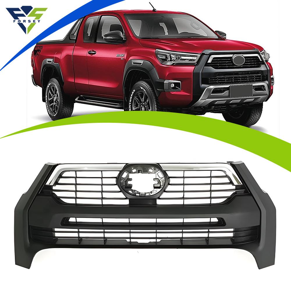 Front Bumper Grille for 2021+ Hilux Rocco Carton Box чёрный