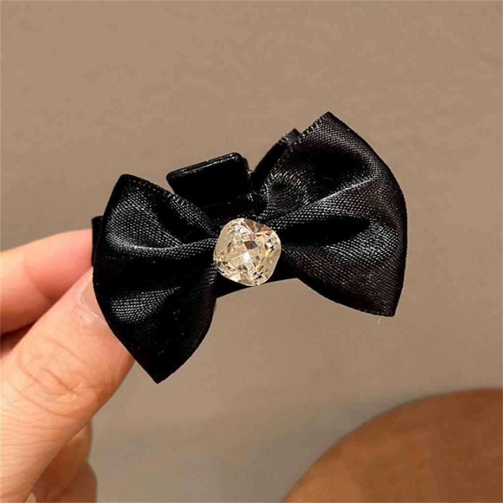 Black Bows Hair Clip For Women Stylish Design Comfortable Lightweight Anti Slip Hair Clip for Daily Party Wear