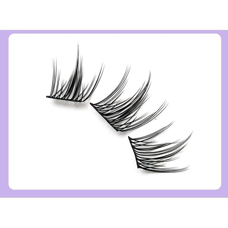 Lactacia - Kleberloses Multipack Falsche Wimpern Cluster / Pinzette / Set (Verschiedene Designs)