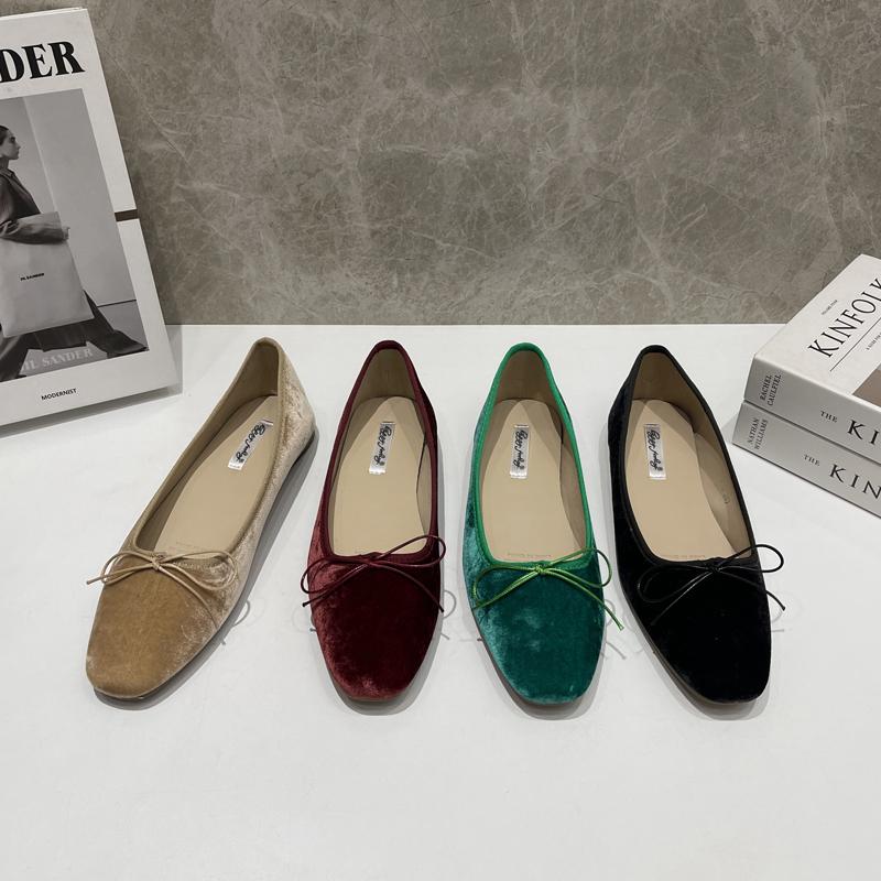 Fashion SUOJIALUN 2024 Spring New Women Flat Shoes Fashion Round Toe Shallow Slip On Ballerinas Shoes Flat Soft Heel Casual Ballet Shoes