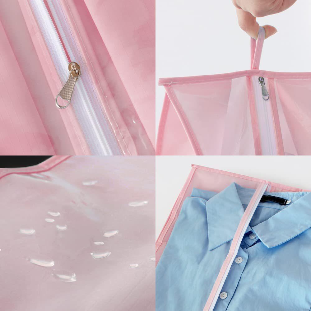 Tranparent PEVA Shoes Bag Portable Waterproof Duseproof Shoes Zipper Storage Bag Classified Hanging Shoes Storage Bags Closet