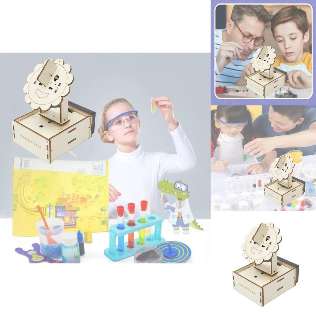 Steam Education Diy Wooden Light Tracking Sensor Material Kit For Children Programming Learning