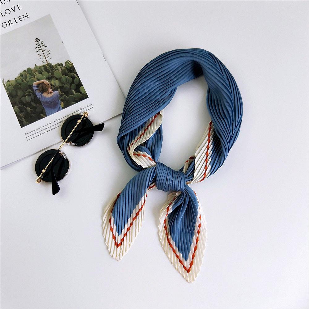 Decorative Simple Texture Silk Scarf Women'S New Style Spring And Autumn Summer Fashion Versatile Headscarf Work Scarf