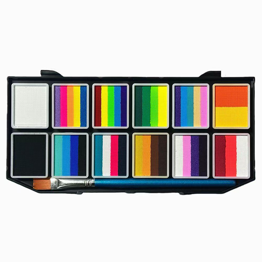Rainbow Body Paint Palette - Water-Soluble Face & Stage Makeup