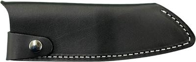 Sumikama Kasumi Titanbeschichtete Messerscheide für Santokumesser Klingenlänge 18cm Hergestellt in Japan Mit Haken zum Herausspringen verhindern Echtes Rindleder