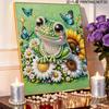 5D Little Frog Pearl Wall Art Kit 30x40cm Frameless DIY Pearl Diamond Painting Floral Gem Art for Living Room/Bedroom Home Wall Decor