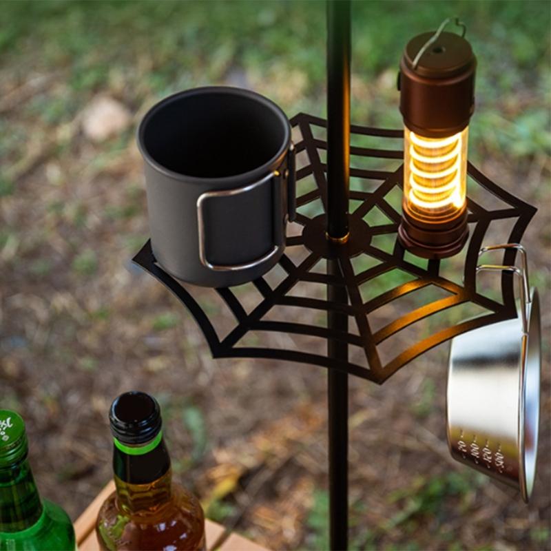 Camping Light Basket Tray Tent Light Stand Tray Outdoor Lamp Brackets Tray for Personality Exploration