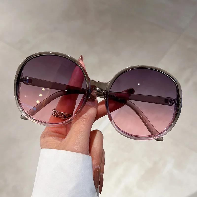 

Luxury Designer Round Sunglasses ladies For Men Vintage Fashion Sun Glasses Trendy Punk Oversized Big Frame Shades UV400