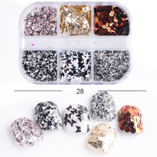 

1 Box Nail Sequins Bright Reflective High Saturation Foils Luxury Nail Design Irregular