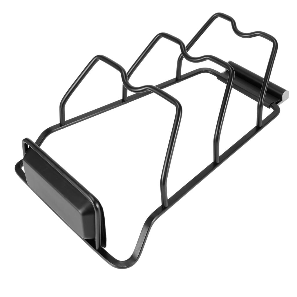 Black Wall Mounted Pot Lid Storage Rack Cutting Board Stand Organizer Kitchen Accessory(Black SType Space Aluminum