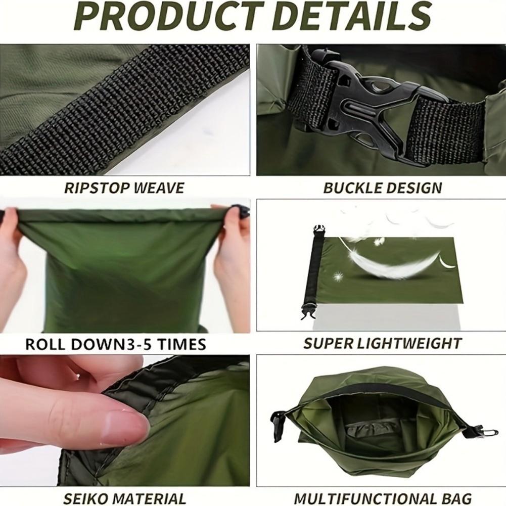 8-Piece Outdoor Waterproof Storage Bag Set Lightweight for Stream Hiking and Rafting