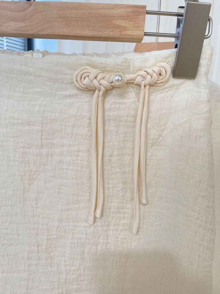 2023 Sommer Damen Modernes Chinesisches Cheongsam-Anzug in Weiß