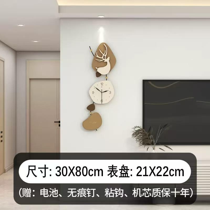 High End Watch MDF+Iron+Acrylic Material Silent Movement Wall Clock Fashion Cream Style Living Room Clock Clock