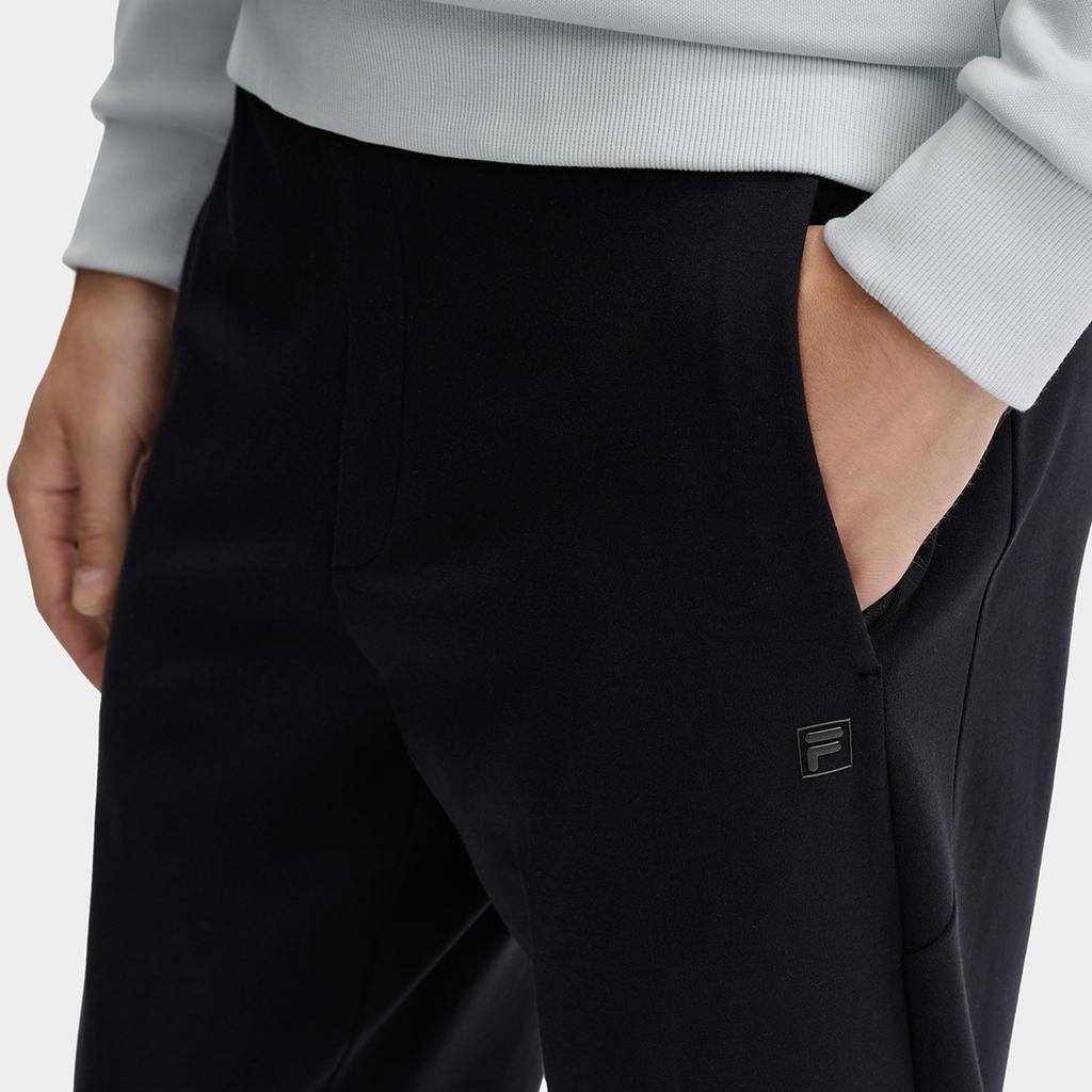 Fila Weiße Modische Einfache Klassische Vielseitige Bequeme Fleecegefütterte Gestrickte Lässige Hose Herren Unterteile Schwarz F11M543604FBK