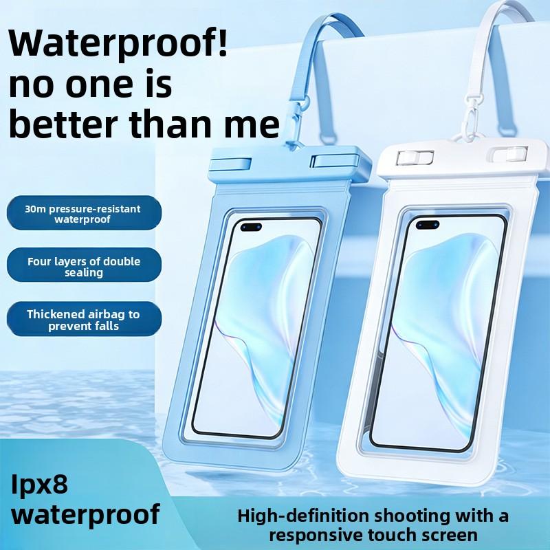 Mobile Phone Waterproof Bag - Touchscreen Waterproof for Swimming, Suitable for Diving, Seaside Drifting, Transparent Waterproof Cover
