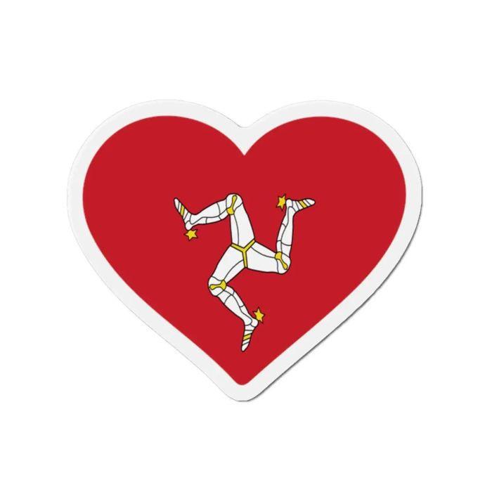 Aimant Coeur Drapeau Île De Man - Multicolore - 10 Cm - 50 Pièces - Résine Synthétique - Mixte