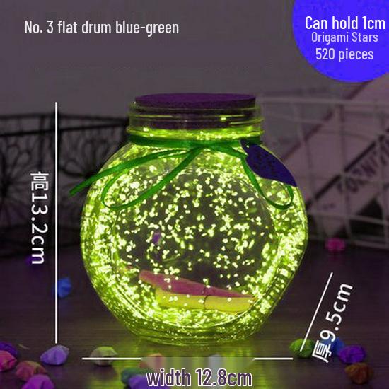 Luminous Starry Sky Glass Wish Bottle with Cork - Creative Gift for Birthdays or Women's Day