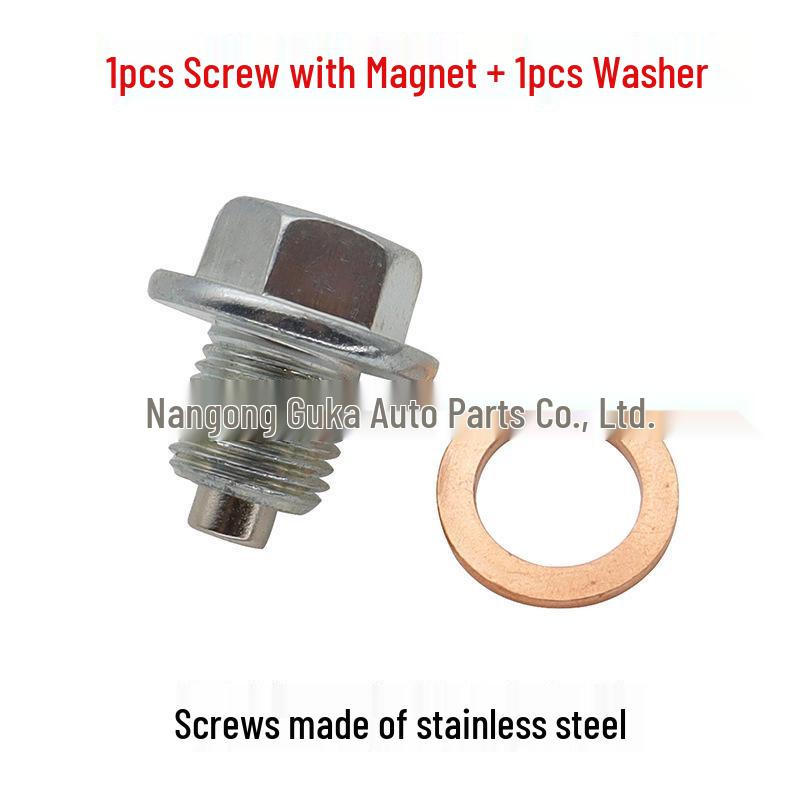 Magnetic Oil Drain Plug M14 x 1.5 for Honda, Ford, Hyundai, Mazda - Strong Magnetic Oil Pan Bolt