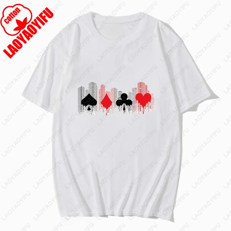 

Alice in Borderland Tshirt for Buildings and Playing Cards High Quality Cotton Streetwear Women Tops Y2k Men Women Clothing Tees 3XL